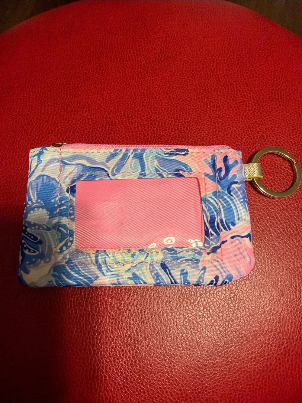 NWOT Lilly Pulitzer ID Case Mini Wallet Shade Seekers Card Holder Keychain Ring